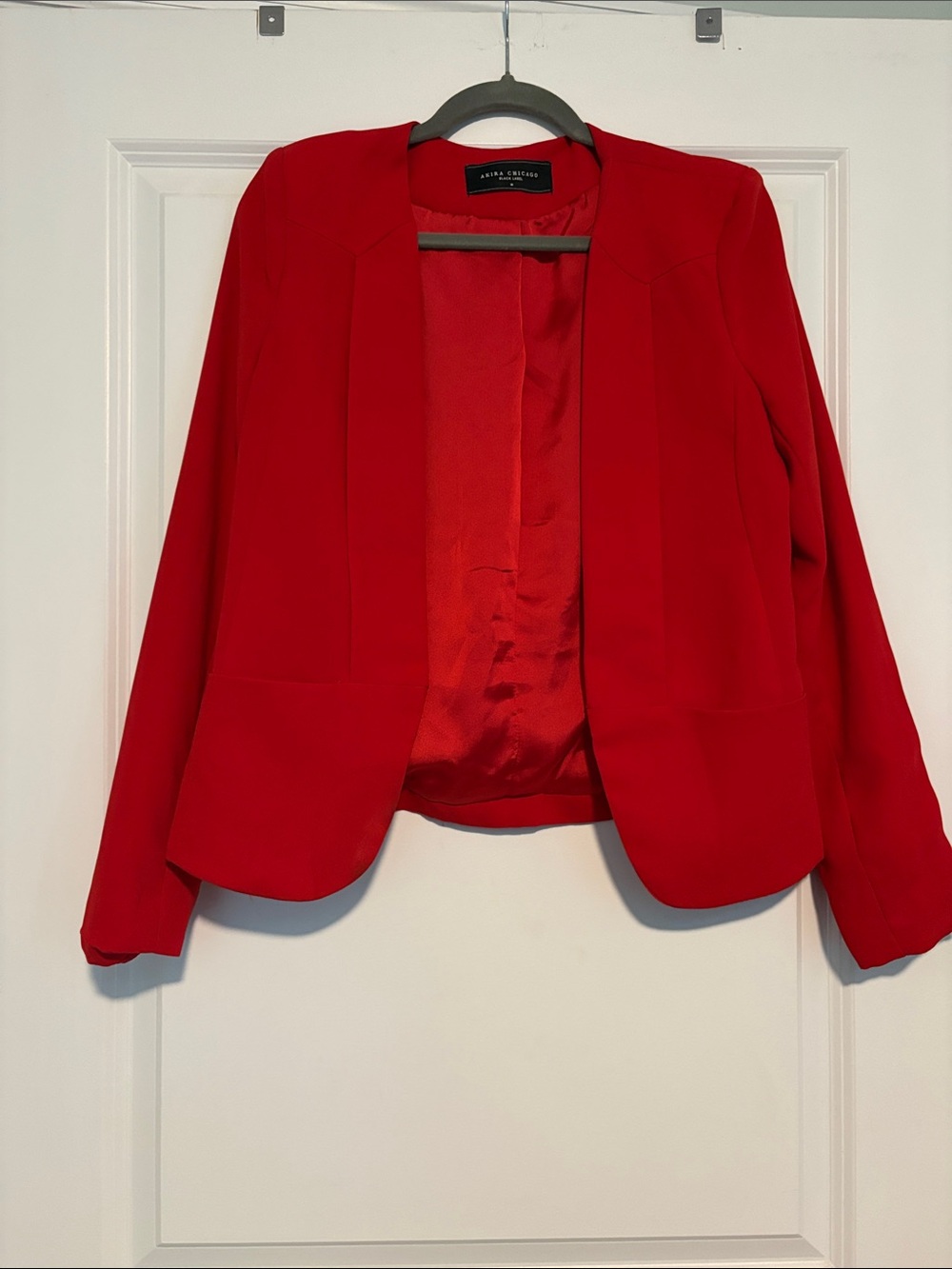 Anna & Viv Red Open-Front Blazer for Women